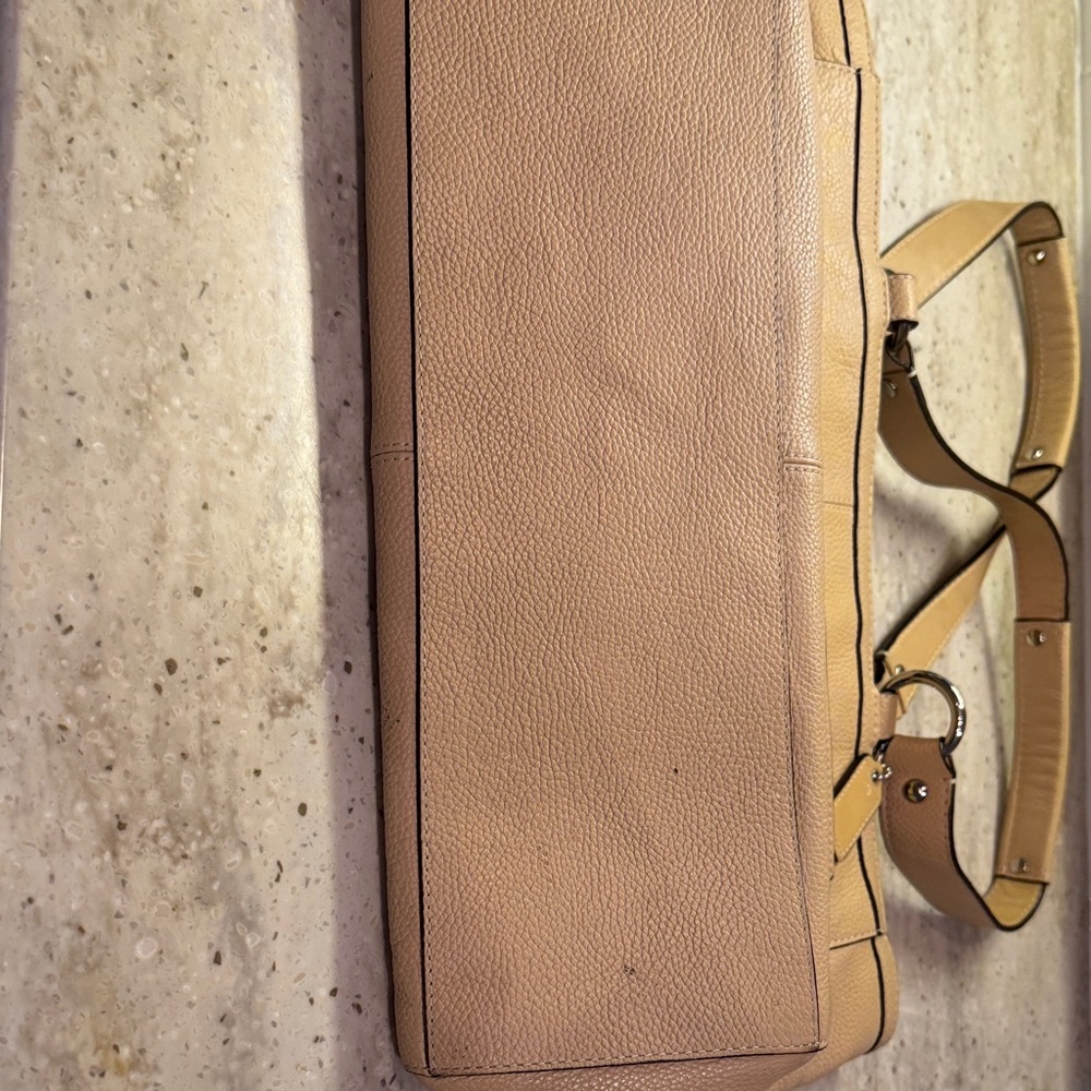 Coach Beige Leather Tote Bag - Picture 10 of 15